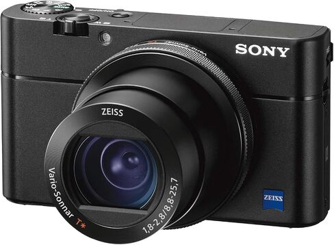 كاميرا سوني RX100V سايبر شوت الرقمية بمستشعر صور CMOS بدقة 20.1 ميجابكسل - DSC-RX100M5A/B، اسود in Kuwait