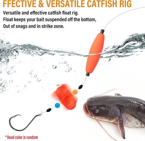 Catfish Rigs Catfish Float Rigs Catfishing Tackle Santee Rig 5/0 6/0 Circle Hooks for Peg Floats Catfish in Saudi Arabia