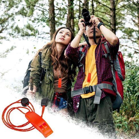 6pcs Safety Survival Whistles, Emergency Whistles with Adjustable Reflective Lanyard, Plastic Marine Whistles, Super Loud Floating Whistle for Boating Swimming Hiking Climbing Camping in Saudi Arabia