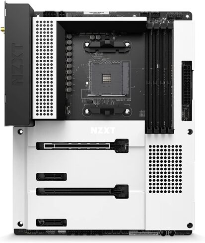 NZXT N7 B550 - N7-B55XT-B1 - مجموعة شرائح AMD B550 (تدعم وحدات المعالجة المركزية AMD مقبس AM4 Ryzen) - اللوحة الأم للألعاب ATX - درع الإدخال/الإخراج الخلفي المتكامل - اتصال WiFi 6 in Saudi Arabia