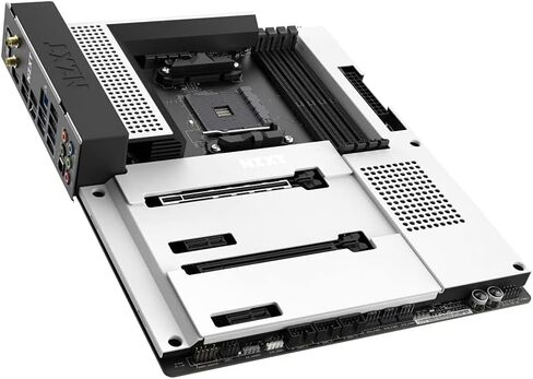 NZXT N7 B550 - N7-B55XT-B1 - مجموعة شرائح AMD B550 (تدعم وحدات المعالجة المركزية AMD مقبس AM4 Ryzen) - اللوحة الأم للألعاب ATX - درع الإدخال/الإخراج الخلفي المتكامل - اتصال WiFi 6 in Saudi Arabia