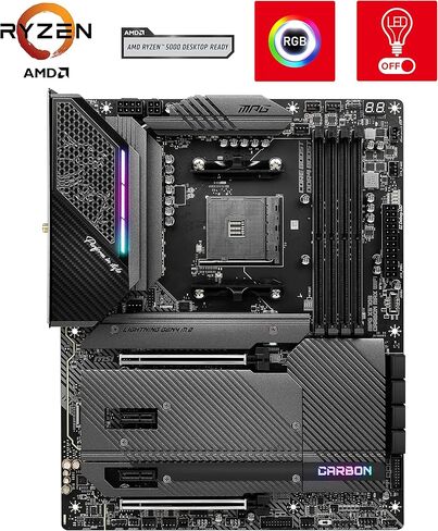 MSI MPG X570S CARBON MAX WIFI Gaming Motherboard (ATX, AMD, Socket AM4. DDR4, PCIe 4, CFX, M.2 Slots, Wi-Fi 6E) in Saudi Arabia