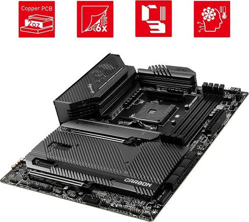 MSI MPG X570S CARBON MAX WIFI Gaming Motherboard (ATX, AMD, Socket AM4. DDR4, PCIe 4, CFX, M.2 Slots, Wi-Fi 6E) in Saudi Arabia