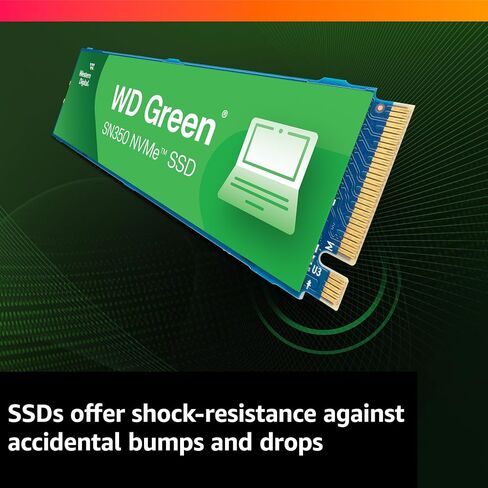 Western Digital 500GB WD Green SN350 NVMe Internal SSD Solid State Drive - Gen3 PCIe, M.2 2280, Up to 2,400 MB/s - WDS500G2G0C in Kuwait