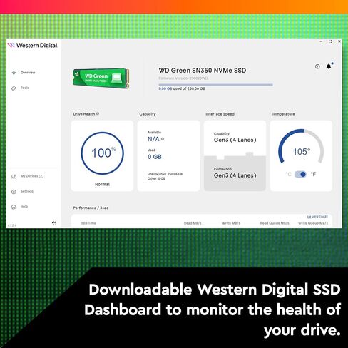 Western Digital 500GB WD Green SN350 NVMe Internal SSD Solid State Drive - Gen3 PCIe, M.2 2280, Up to 2,400 MB/s - WDS500G2G0C in Kuwait