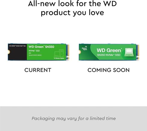Western Digital 500GB WD Green SN350 NVMe Internal SSD Solid State Drive - Gen3 PCIe, M.2 2280, Up to 2,400 MB/s - WDS500G2G0C in Kuwait