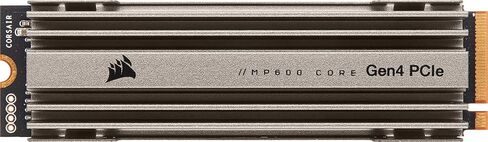 Corsair MP600 CORE 1TB M.2 NVMe PCIe x4 Gen4 SSD (Up to 4,700MB/sec Sequential Read & 1,950MB/sec Sequential Write Speeds, High-Speed Interface, 3D QLC NAND, Built-in Heatspreader) Aluminum in Kuwait