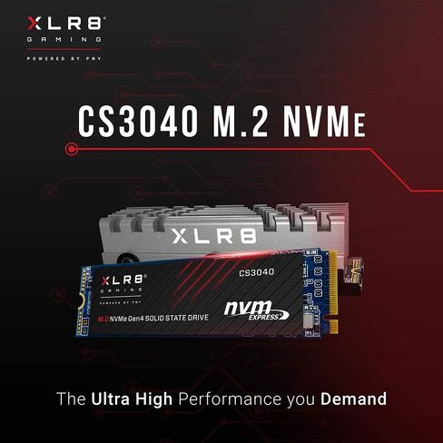 PNY XLR8 CS3040 500GB M.2 NVMe Gen4 x4 Internal Solid State Drive (SSD) - M280CS3040-500-RB in Saudi Arabia
