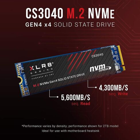PNY XLR8 CS3040 500GB M.2 NVMe Gen4 x4 Internal Solid State Drive (SSD) - M280CS3040-500-RB in Saudi Arabia