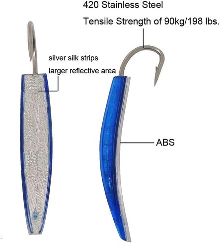 DFYUJU Splashing Float Trolling Planer Board Set Left & Right with Flash Scale Spoon Trolling Spoon Accessory Fishing Lure for Saltwater Fishing Trolling in Saudi Arabia