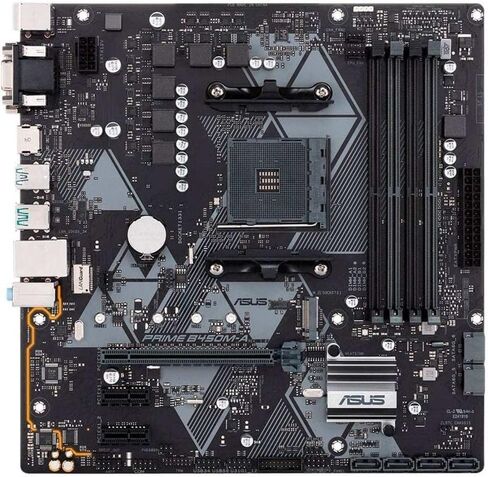 ASUS Prime B450M-A/CSM AMD AM4 (3rd/2nd/1st Gen Ryzen Micro-ATX commercial motherboard (1Gb LAN, ECC Memory, D-Sub/HDMI/DVI-D, TPM header, COM port, ASUS Control Center Express) in Kuwait
