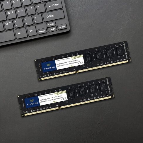 Timetec 4GB DDR3L / DDR3 1600MHz PC3L-12800 / PC3-12800 Non-ECC Unbuffered 1.35V / 1.5V CL11 2Rx8 Dual Rank 240 Pin UDIMM Desktop PC Computer Memory RAM Module Upgrade (4GB) in Kuwait