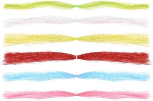 PATIKIL Crystal Flash Fly Fishing Line Fly Tying Material, 6Pcs 250 Strands Dry Flies Decorating Accessories for Making Fishing Hook Lure Flies, 6 Colors in Saudi Arabia