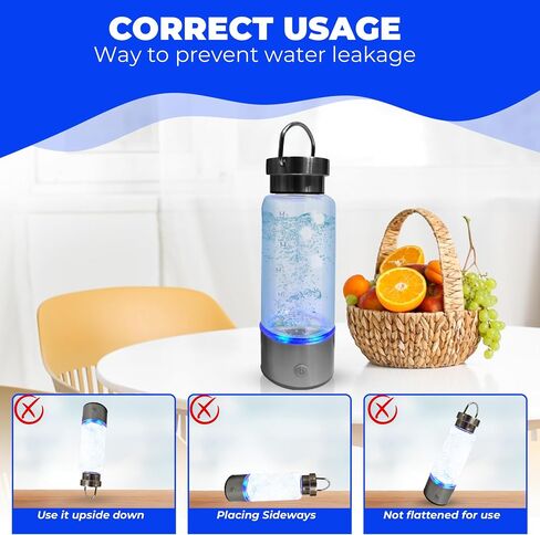 مياه الهيدروجين المتقدمة من HydroBottle مع مقياس TDS، وخطاف متين، وغطاء واقٍ - ترطيب معزز أثناء التنقل in Saudi Arabia