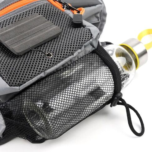 V-Cross Sling Pack - Breathable Mesh Back, Removable Fly Patch, Water Bottle Holder - Perfect for Fishing in Saudi Arabia