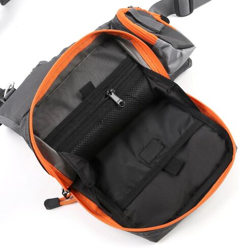 V-Cross Sling Pack - Breathable Mesh Back, Removable Fly Patch, Water Bottle Holder - Perfect for Fishing in Saudi Arabia
