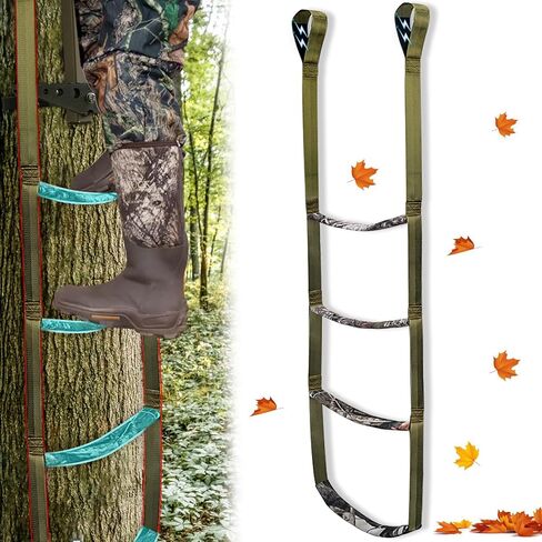 Step Climbing Aider,Climbing Stick Aiders for Hunting Rope Ladders Tree Steps Aider Treestand Gear Camo Foot Ascender Step Plate Stands Saddle Hang Strap Climb Sticks Equipment Tool,Thick in Saudi Arabia