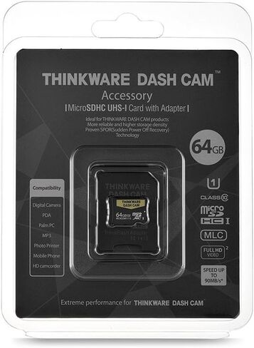 بطاقة THINKWARE MicroSD سعة 256 جيجابايت لكاميرا Thinkware Dash Cam، تسجيل حلقة in Kuwait