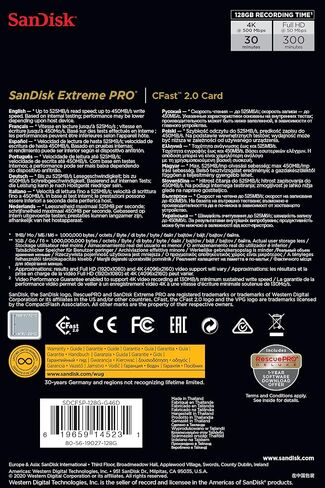 بطاقة الذاكرة سانديسك اكستريم برو سي فاست 2.0 سعة 256 جيجابايت - SDCFSP-256G-G46D in Kuwait