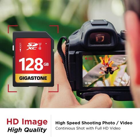 GIGASTONE 8GB SD Card UHS-I U1 Class 10 SDHC Memory Card, Speed Up to 80MB/s, Full HD Video Kodak Olympus Digital Camera, with 1 mini case in Kuwait