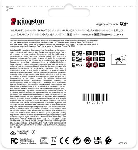 Kingston Industrial 8GB microSDHC C10 A1 pSLC Card SDCIT2/8GBSP in Saudi Arabia
