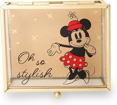 Disney Princess Beauty and the Beast Jewelry Box - Glass Jewelry Case with Stained Glass Belle and the Prince in Kuwait