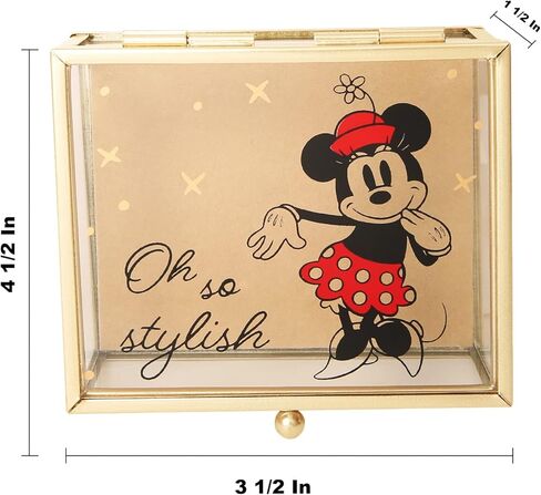 Disney Princess Beauty and the Beast Jewelry Box - Glass Jewelry Case with Stained Glass Belle and the Prince in Kuwait