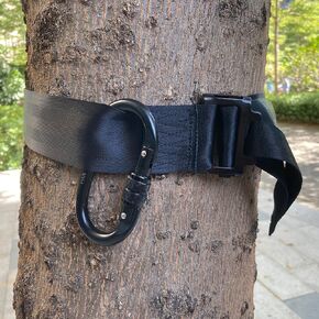 Safety Harness Tree Strap, Quick-Connect Stitched Nylon Tree Strap with Steel Buckle for Tree Stand Hunting, Tree Stand Harness Straps for Hunting Accessories, Tree Stand Safety Strap