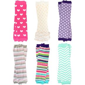 juDanzy 6 Pairs of Baby, Toddler and Child Leg Warmers