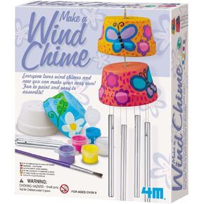 4M Make A Wind Chime Kit - Arts & Crafts Construct & Paint A Wind Powered Musical Chime DIY Gift for Kids, Boys & Girls
