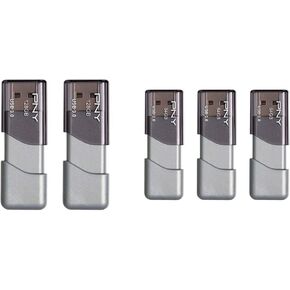 PNY 128GB Turbo Attaché 3 USB 3.0 Flash Drive, 2-Pack & PNY 64GB Turbo Attaché 3 USB 3.0 Flash Drive 3-Pack