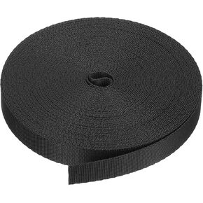 PATIKIL 12 Yard Webbing, 5/8 Inch Polypropylene Webbing Strap Heavy Webbing Roll Chair Straps for Indoor Outdoor Climbing DIY Crafting, Black