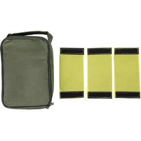 Fishing Reel Bag, Tackle Organizer Case Water Resistant Shoulder Bag Polyester Double Zippers Lightweight Gear Storage Portable 4 Layer Large Opening Handheld Accordion Style Soft Carry Cases Olive