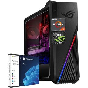 كمبيوتر مكتبي للألعاب ASUS 2024 الأحدث ROG STRI GA15، AMD Ryzen 7-5800X (8 مراكز)، NVIDIA GeForce RTX 3080، ذاكرة الوصول العشوائي 32 جيجابايت، 1 تيرابايت SSD، Wi-Fi 6، بلوتوث، Windows 11 Pro
