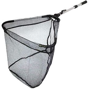 Dress Folding Landing Net 100 Freshwater for Kids Men Women, Telescoping Pole Handle Extend to 30-40 Inches