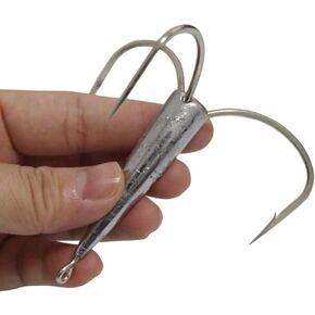 2pcs/Pack Snagging Weighted Treble Hooks Large Weighted Fishing Hooks 1.7oz 2.1oz 2.5oz