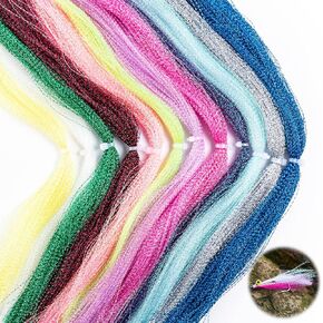 Goture Fly Tying Materials, 12/24/30 Colors Crystal Flash Line, Fly Tying Thread Bucktail Fly Tying Material Wet/Dry Flies Fishing Lure Making Supplies