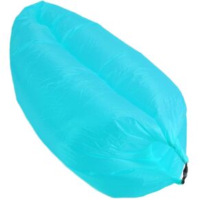 Foldable Inflatable Sofa, Inflatable Lounge Chair Sofa Bed Square Head for Outdoor Travel Camping Hiking Pool Beach Party Blue