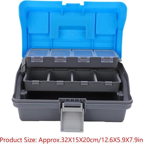 Classic Tray Tackle Box, Convenient Strong and Durable Multifunctional Fishing Accessories Storage Case Proable with Three-Layer for Fishing in Saudi Arabia