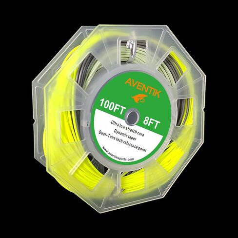 Aventik Fly Fishing Line Solid Trout Fly Line WindCutter Trout Float Fishing Line Spey Ultra Low Stretch Loading Zoom Welded Loops 90-100ft in Kuwait