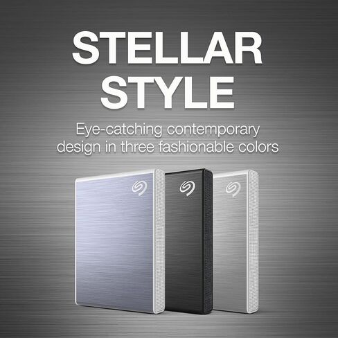 Seagate One Touch SSD 1TB External SSD Portable – Silver, speeds up to 1030MB/s, 6mo Mylio Photo+ subscription, 6mo Dropbox Backup Plan​ and Rescue Services (STKG1000401) in Saudi Arabia