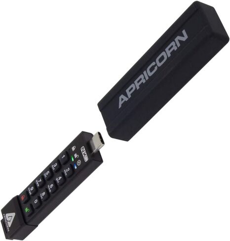 محرك أقراص Aegis الآمنة 4GB من Apricorn 3 NXC 256-Bit مشفر بالأجهزة USB 3.2 من النوع C ، FIPS 140-2 مستوى 3 مصادق عليه (ASK3-NXC-4GB) in Kuwait