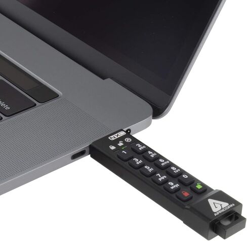 محرك أقراص Aegis الآمنة 4GB من Apricorn 3 NXC 256-Bit مشفر بالأجهزة USB 3.2 من النوع C ، FIPS 140-2 مستوى 3 مصادق عليه (ASK3-NXC-4GB) in Kuwait