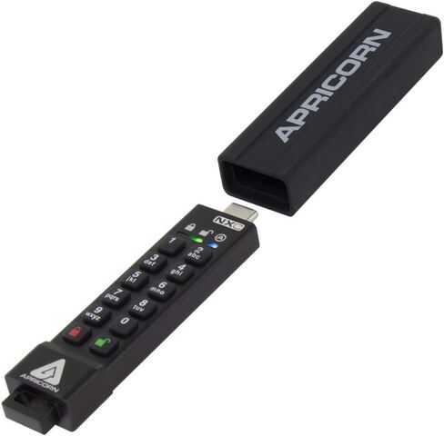 محرك أقراص Aegis الآمنة 4GB من Apricorn 3 NXC 256-Bit مشفر بالأجهزة USB 3.2 من النوع C ، FIPS 140-2 مستوى 3 مصادق عليه (ASK3-NXC-4GB) in Kuwait