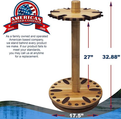 Rush Creek Creations Round Spinning 30 Fishing Rod Rack in Saudi Arabia