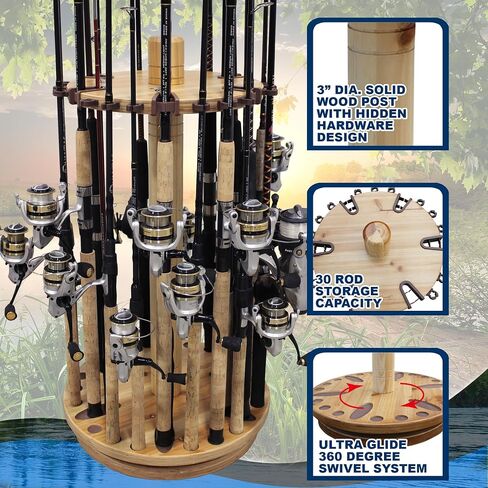 Rush Creek Creations Round Spinning 30 Fishing Rod Rack in Saudi Arabia
