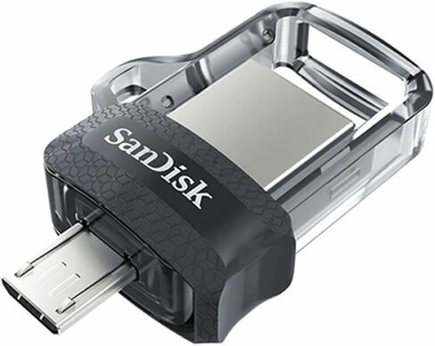 محرك الأقراص SanDisk Ultra Dual Drive m3.0 لأجهزة Android وأجهزة الكمبيوتر - microUSB، USB 3.0 in Kuwait