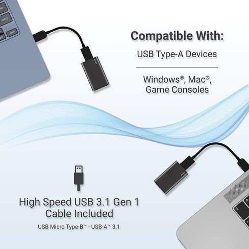 PNY Elite 480GB USB 3.1 Gen 1 Portable Solid State Drive (SSD) - (PSD1CS1050-480-FFS) in Saudi Arabia