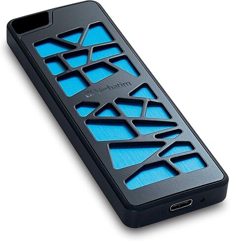 محرك أقراص SSD محمول للألعاب VGX1000 بسعة 256 جيجابايت من Verbatim يصل إلى 1000 ميجابايت/ثانية PCIe NVMe USB-C USB 3.2 Gen 2 محرك أقراص الحالة الصلبة الخارجي in Saudi Arabia