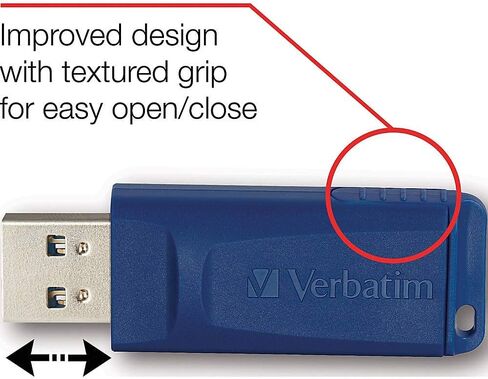 Verbatim 8GB USB 2.0 Flash Drive - Cap-Less & Universally Compatible - Blue in Saudi Arabia